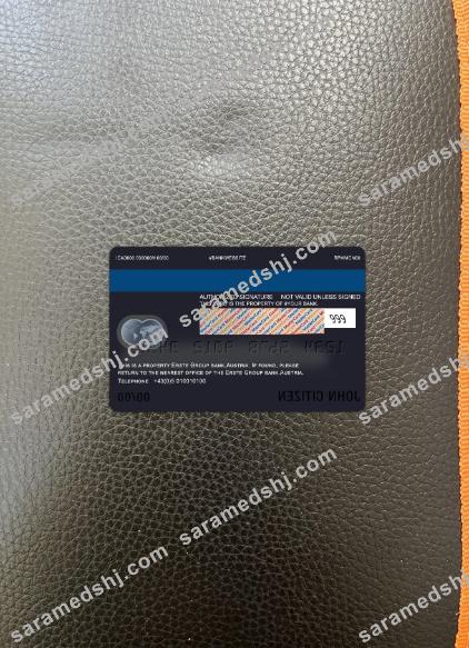 Austria Erste Group bank master card photolook back